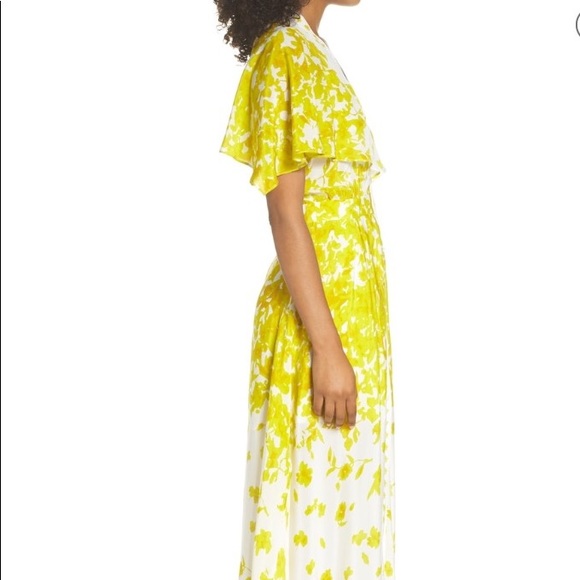 Yellow White Folk Boho Floral Long Maxi Dress - Picture 4 of 8